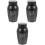 3Pcs Black Stainless Steel Pet Cremation Urn Compact Ashes Container 5
