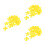 60Pcs Yellow Plastic Four- Propellers for DIY Lab Model Aircraft 9
