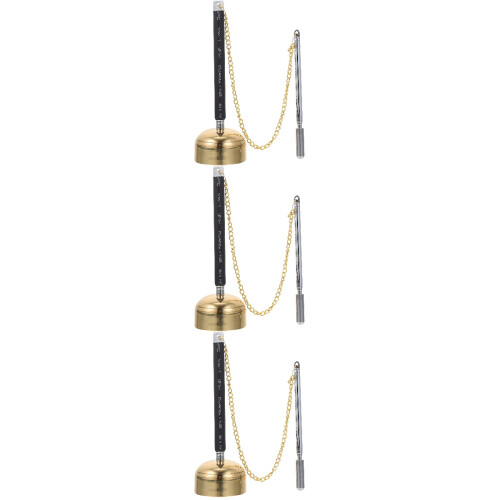 3Pièces Instrument Bouddhiste Chime Flexible Doré Pour Méditation 1