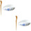 2Sets Assorted Color Ceramic Tea Scoop Set for Home Tea Ceremony Use 8