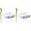 2Sets Assorted Color Ceramic Tea Scoop Set for Home Tea Ceremony Use 4