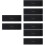 8Pcs Baseball Glove Wrap Band Black Adjustable Elastic Glove Protector 8