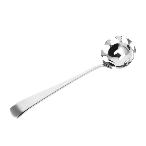 5Pcs Kitchen Pasta Spoon Stainless Steel Silver with Teeth for Serving 2