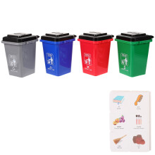 2Sets Colored Mini Trash Cans Educational Kids Garbage Sorting Toys