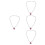 4St Golfbal Marker Ketting Zinklegering Voor Dames Golf 5