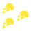 60Pcs Yellow Plastic Four- Propellers for DIY Lab Model Aircraft 3