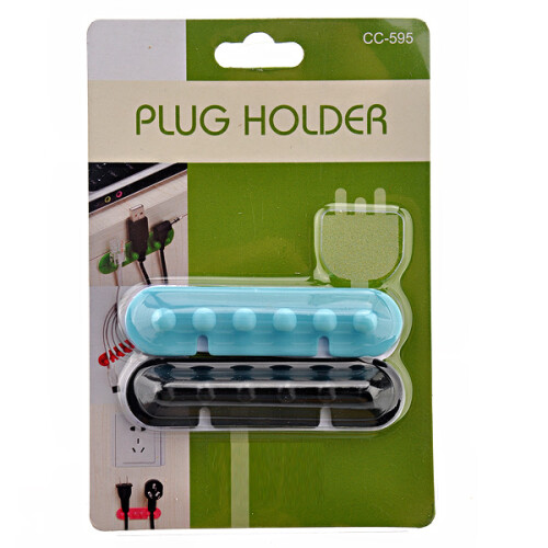 3Pcs Hard Plastic Cable Cord Holders Adhesive Wire Organizers Assorted