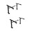 2Sets Black Iron Keyboard Stand Adjustable Holder for Digital Pianos 8