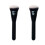 2Pcs Makeup Brush Set Black Aluminum Handle for Natural Blending 4