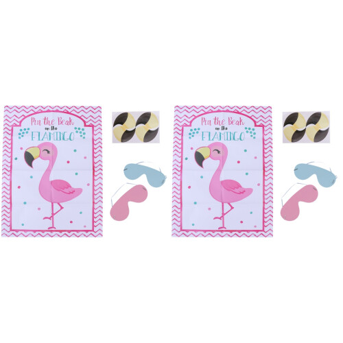2Pièces Autocollants Jeu Table Enfants Flamant Rose 1