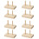 8Pcs Sewing Thread Rack Wooden Spool Holder with Stable Design Khaki 4