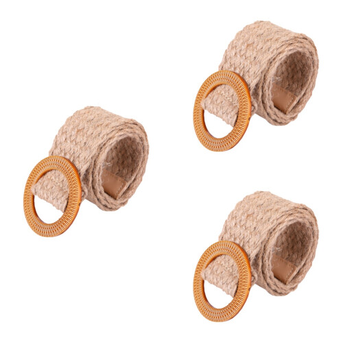 3Stk Mode Gürtel Damen Khaki Hüftgürtel 2