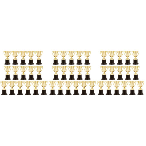 48Pcs Golden Competition Trophy with Smooth Plating for Awards 2