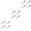 3Sets Lightweight Serving Tong Stainless Steel Kitchen Use 4