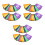 6Sets Easy-on Numbered Cone Covers Bright Digital Logos for Training 7
