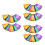 6Sets Easy-on Numbered Cone Covers Bright Digital Logos for Training 6