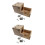 2Sets Hamster Mouse Hut Solid Wood Cabin Khaki Color Open/close Design 5