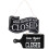 4Pcs Versatile Black Hanging Open Closed Signs for Storefronts 3