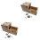 2Sets Hamster Mouse Hut Solid Wood Cabin Khaki Color Open/close Design 3