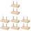8Pcs Sewing Thread Rack Wooden Spool Holder with Stable Design Khaki 2