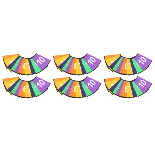 6Sets Easy-on Numbered Cone Covers Bright Digital Logos for Training 2