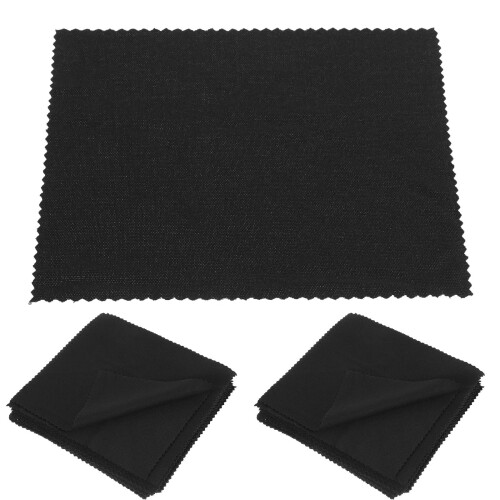 300Pcs Durable Black Microfiber Lens Cleaning Cloths for Glasses Use 2