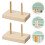 8Pcs Sewing Thread Rack Wooden Spool Holder with Stable Design Khaki 8