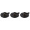 3Pcs Black Rubber Sucking Cups Glass Pullers Strong Grip 3