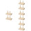 8Pcs Sewing Thread Rack Wooden Spool Holder with Stable Design Khaki 5