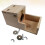 2Sets Hamster Mouse Hut Solid Wood Cabin Khaki Color Open/close Design 10