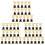48Pcs Golden Competition Trophy with Smooth Plating for Awards 2
