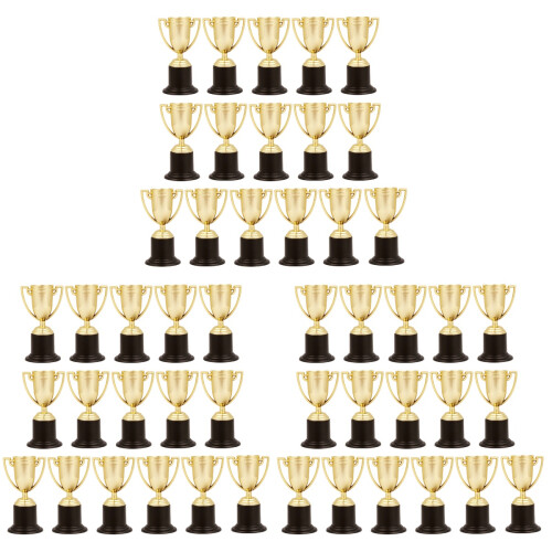 48Pcs Golden Competition Trophy with Smooth Plating for Awards 1