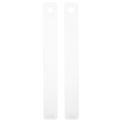 2Pairs Clear Acrylic Clay Texture Ruler for DIY Pottery Projects