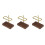 3Pcs Coffee Filter Rack Brass Material Easy Clean Portable Light Brown 4