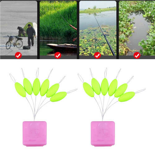 6Pcs Yellow Fishing Bobbers Floaters Set for Multi-Use Durable Angling