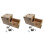 2Sets Hamster Mouse Hut Solid Wood Cabin Khaki Color Open/close Design 2