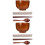 2Pcs Wood Rice Soup Bowls Dark Brown Portable Tableware Set 7