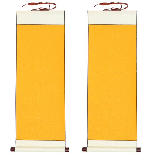 2Pcs Coffee Blank Scroll Paper for Ink Art Calligraphy and Drawing 1