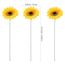 20Pcs Metal Sunflower Garden Stakes Assorted Color Outdoor Lawn Decor