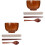 2Pcs Wood Rice Soup Bowls Dark Brown Portable Tableware Set 5