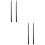 2Pairs Smooth Surface Nylon Drum Sticks Black for Percussion Drummers 7