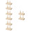 8Pcs Sewing Thread Rack Wooden Spool Holder with Stable Design Khaki 6