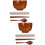 2Pcs Wood Rice Soup Bowls Dark Brown Portable Tableware Set 9