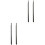 2Pairs Smooth Surface Nylon Drum Sticks Black for Percussion Drummers 5