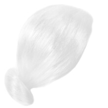 2Pcs White Fiber Old Women Wig Bun Hairstyle Cosplay Funny Grandma
