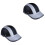 2Pcs Black Silver Fashion Motorcycle Lightweight Protective Cap 3