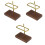 3Pcs Coffee Filter Rack Brass Material Easy Clean Portable Light Brown 3
