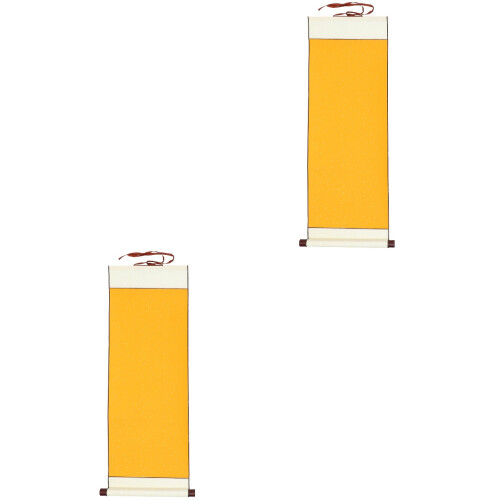 2Pcs Coffee Blank Scroll Paper for Ink Art Calligraphy and Drawing 2