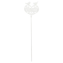 2St Wit Metalen Welkomstbord Tuinsteekbord Decor Ornament