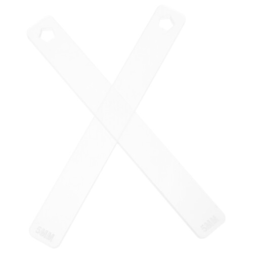 2Pairs Clear Acrylic Clay Texture Ruler for DIY Pottery Projects 1